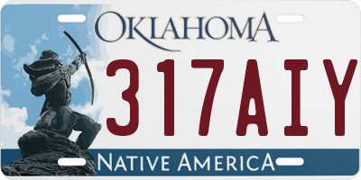 OK license plate 317AIY