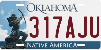 OK license plate 317AJU