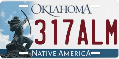 OK license plate 317ALM