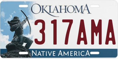 OK license plate 317AMA