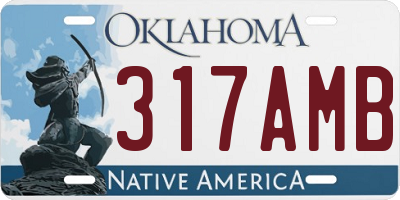 OK license plate 317AMB