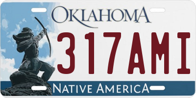 OK license plate 317AMI