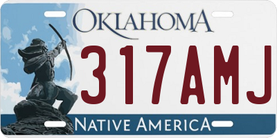 OK license plate 317AMJ