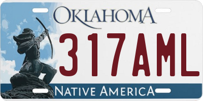 OK license plate 317AML