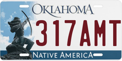 OK license plate 317AMT