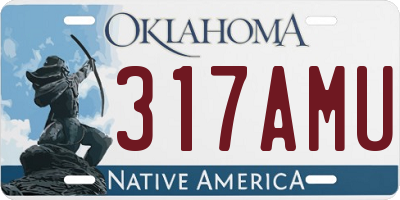OK license plate 317AMU