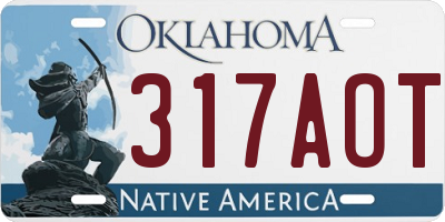 OK license plate 317AOT