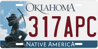 OK license plate 317APC