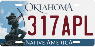 OK license plate 317APL