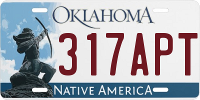 OK license plate 317APT
