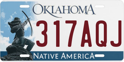 OK license plate 317AQJ