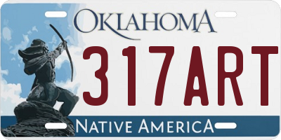 OK license plate 317ART