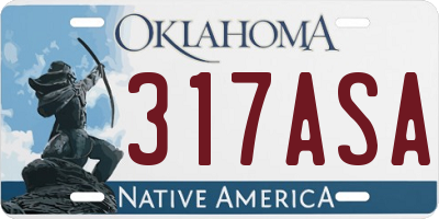 OK license plate 317ASA