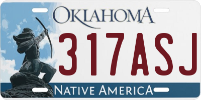OK license plate 317ASJ