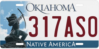 OK license plate 317ASO