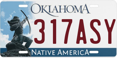 OK license plate 317ASY