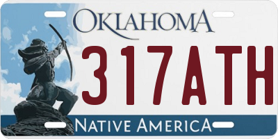 OK license plate 317ATH