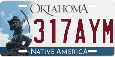 OK license plate 317AYM