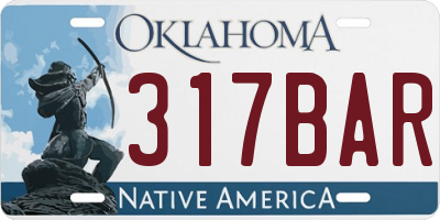 OK license plate 317BAR