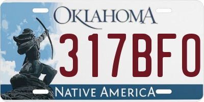 OK license plate 317BFO