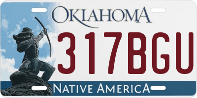 OK license plate 317BGU