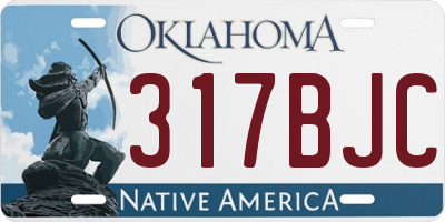OK license plate 317BJC