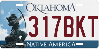 OK license plate 317BKT