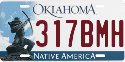 OK license plate 317BMH