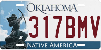 OK license plate 317BMV