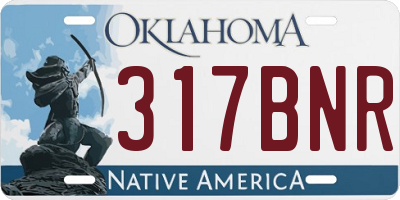 OK license plate 317BNR
