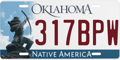 OK license plate 317BPW