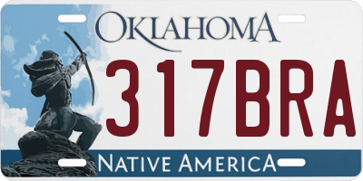 OK license plate 317BRA
