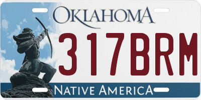 OK license plate 317BRM