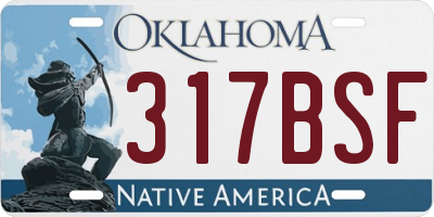 OK license plate 317BSF