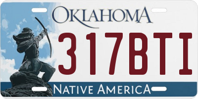 OK license plate 317BTI