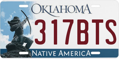 OK license plate 317BTS