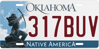 OK license plate 317BUV