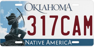 OK license plate 317CAM