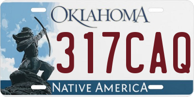 OK license plate 317CAQ