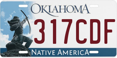 OK license plate 317CDF