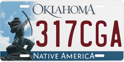 OK license plate 317CGA