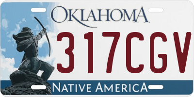 OK license plate 317CGV
