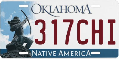 OK license plate 317CHI