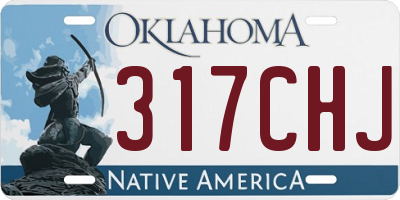 OK license plate 317CHJ