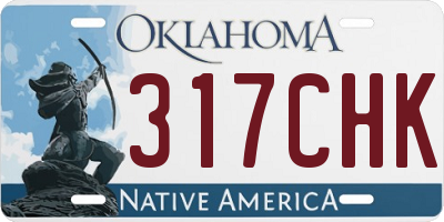 OK license plate 317CHK