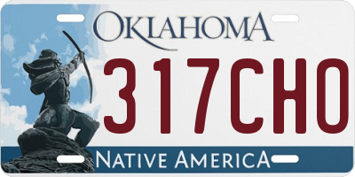 OK license plate 317CHO
