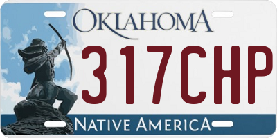 OK license plate 317CHP