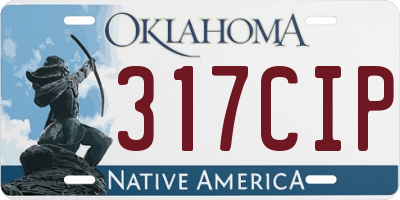 OK license plate 317CIP