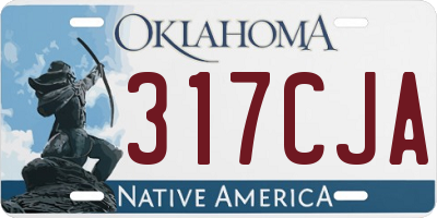 OK license plate 317CJA
