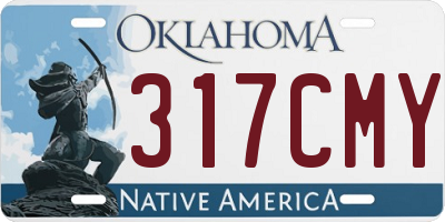 OK license plate 317CMY